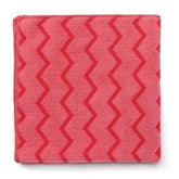 Rubbermaid FGQ62000RD00 HYGEN 16" x 16" Red Microfiber Cloth - Mabrook Hotel Supplies