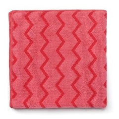 Rubbermaid FGQ62000RD00 HYGEN 16" x 16" Red Microfiber Cloth - Mabrook Hotel Supplies