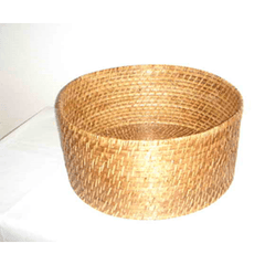 "ROUND RATTAN BASKET, DIM: 42x20CM." - Mabrook Hotel Supplies