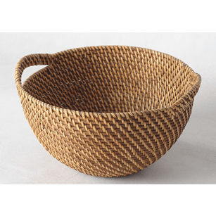 RATTAN BASKET DIA: 27x12hcm - Mabrook Hotel Supplies