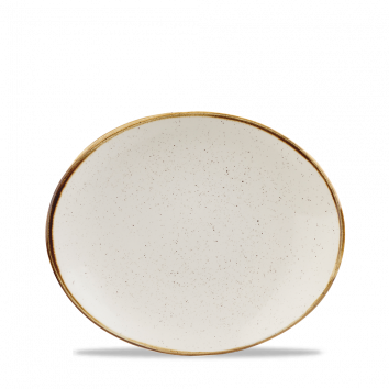 CHURCHILL STONECAST BARLE OVAL COUPE PLATE - 7.75" - Mabrook Hotel Supplies