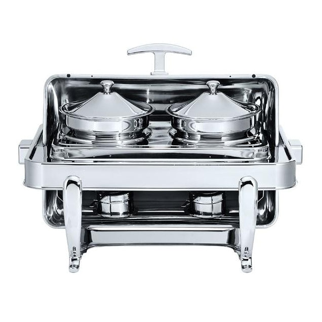 S/S BUFFETWARE; OBLONG ROLL TOP SOUP STATION (S/S ROUND LEGS - Mabrook Hotel Supplies