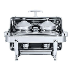 S/S BUFFETWARE; OBLONG ROLL TOP SOUP STATION (S/S ROUND LEGS - Mabrook Hotel Supplies