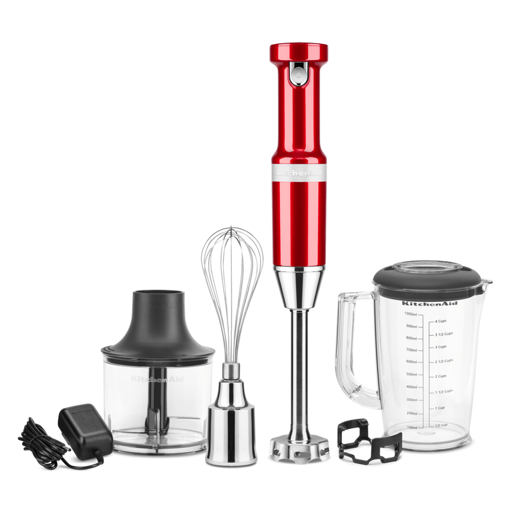 KITCHENAID CORDLESS HAND BLENDER WITH ACCESSORIES - CANDY APPLE - Mabrook Hotel Supplies