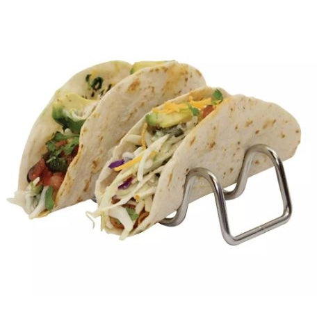 TABLECRAFT TACO TAXI STAINLESS STEEL TACO HOLDER WITH 2 TO 3 TACOS - Mabrook Hotel Supplies