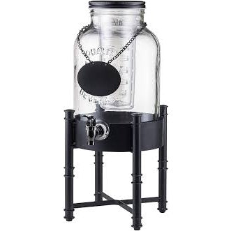 TABLECRAFT GLASS BEVERAGE DISPENSER WITH ICE CORE & INFUSER - 2 GAL (7 .5 L) - Mabrook Hotel Supplies