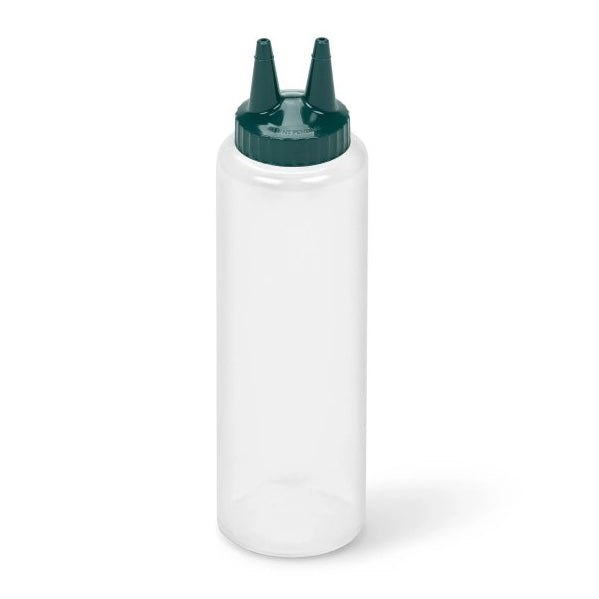 TWIN TIP SQUEEZE BOTTLE WITH COLOR TOP, 12 OZ - Mabrook Hotel Supplies