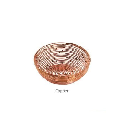 WIRED BREAD BASKET SHINY CHROME - 16 CM - Mabrook Hotel Supplies