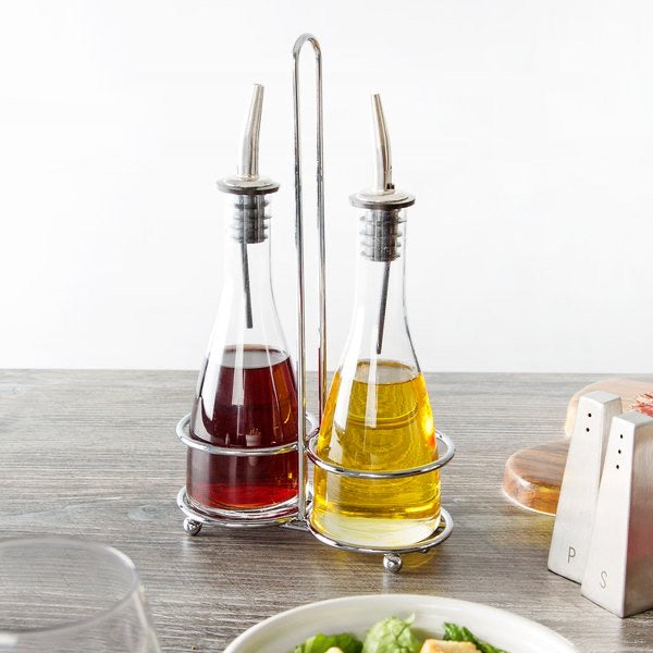 OIL & VINEGAR SET CLEAR GLASS - Mabrook Hotel Supplies