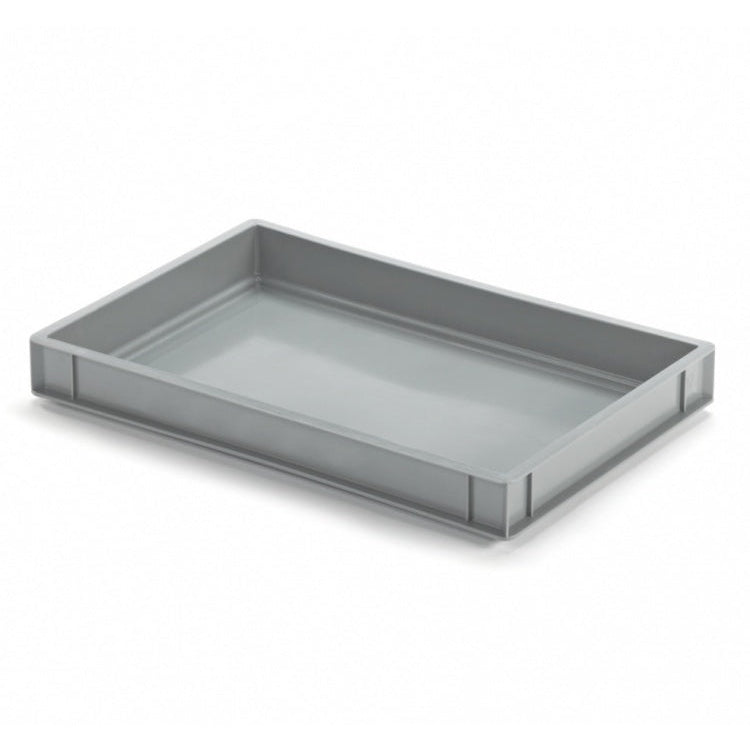PLASTIC CRATE, COLOR: GREY, DIM: 60X40X6 H CM - Mabrook Hotel Supplies