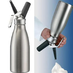 CREAM WHIPPER, STAINLESS STEEL HEAD AND BODY - 1 LITER - Mabrook Hotel Supplies