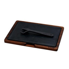 IROKO WOODEN PLATTER & CAST IRON HOT PLATE - Mabrook Hotel Supplies