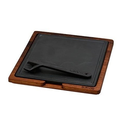 IROKO WOODEN PLATTER & CAST IRON HOT PLATE - Mabrook Hotel Supplies