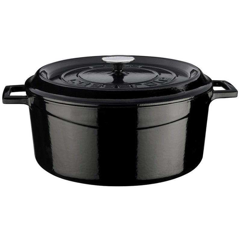 LAVA ROUND CASSEROLE BLACK- 32 CM - Mabrook Hotel Supplies