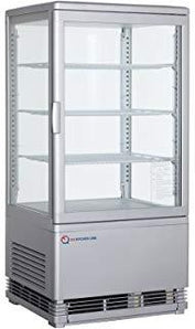 Flat Glass Door Silver Display Cooler. - Mabrook Hotel Supplies