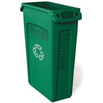 Rubbermaid Slim Jim Recycling Can 23 Gal - Green - Mabrook Hotel Supplies