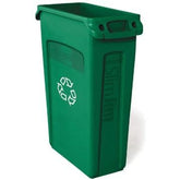 Rubbermaid Slim Jim Recycling Can 23 Gal - Green - Mabrook Hotel Supplies