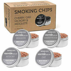 THE SMOKING GUN SEASONED WOOD CHIPS PACKAGE - BOX OF 4 TINS - Mabrook Hotel Supplies
