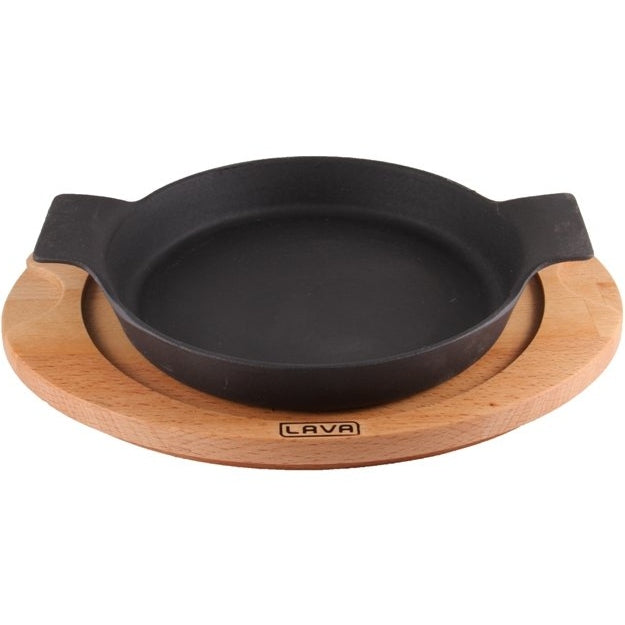 LAVA ROUND DISH AND WOODEN PLATTER - š?18 CM - Mabrook Hotel Supplies