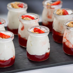 GLASS SINGLE-SERVE JAR WITH LID - 6 OZ - Mabrook Hotel Supplies