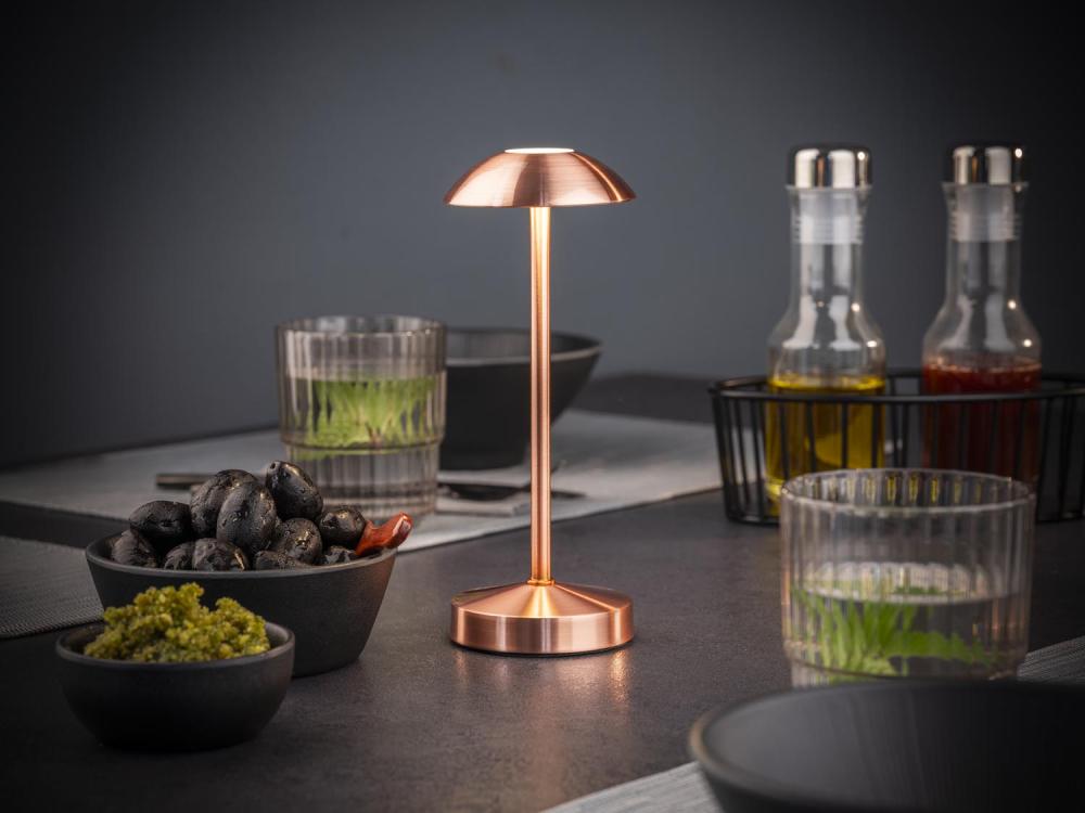 APS ALVA WIRELESS USB-C TABLE LAMP - COPPER - Mabrook Hotel Supplies