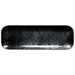 RAK PORCELAIN KARBON BLACK RECTANGULAR COUPE PORCELAIN PLATE, DIM (CM): 33 L X 11 W. - Mabrook Hotel Supplies