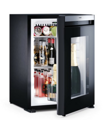 Absorption Minibar Right Hinged Glass Door - Black Color. - Mabrook Hotel Supplies