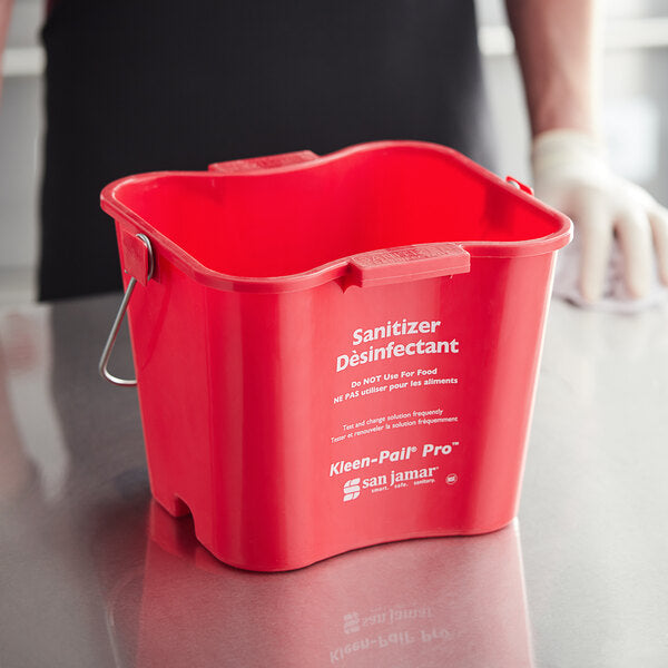 PAIL, GREEN - PAIL PRO 8 QUART RED - Mabrook Hotel Supplies