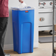 RUBBERMAID UNTOUCHABLE 23 GALLON BLUE SQUARE RECYCLING CONTAINER, CAPACITY 87L, DIM: 102.5 CM. - Mabrook Hotel Supplies