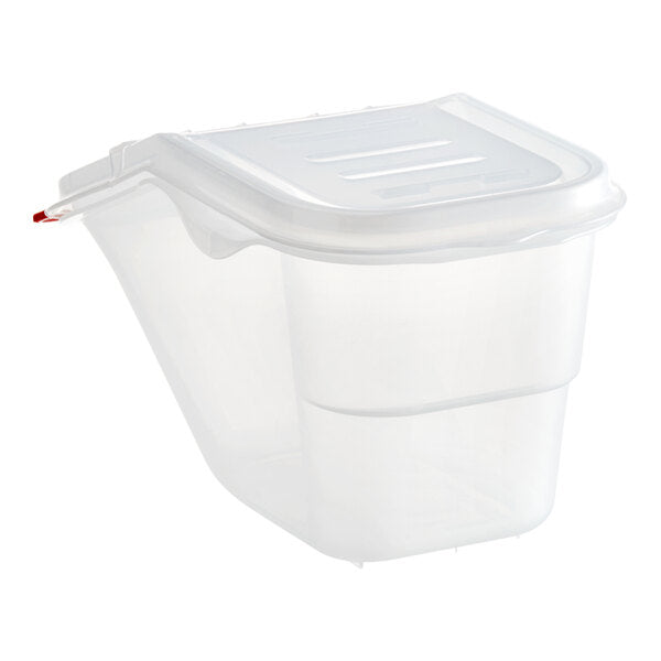ARAVEN 09146 COLORCLIP 1 GALLON / 28.8 CUP POLYPROPYLENE LIGHT-DUTY SHELF INGREDIENT BIN - Mabrook Hotel Supplies