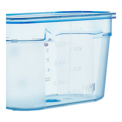 ARAVEN 1/9 SIZE 4" DEEP BLUE ABS PLASTIC FOOD PAN 74011