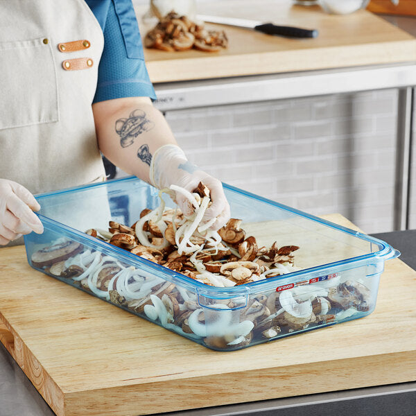 ARAVEN 07827 FULL SIZE BLUE ABS PLASTIC FOOD PAN - 4" DEEP - Mabrook Hotel Supplies