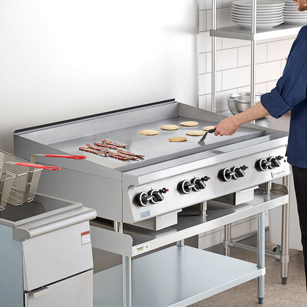 48  Heavy Duty Gas Countertop Griddle with Thermostatic Controls - 112,000 BTU. - Mabrook Hotel Supplies