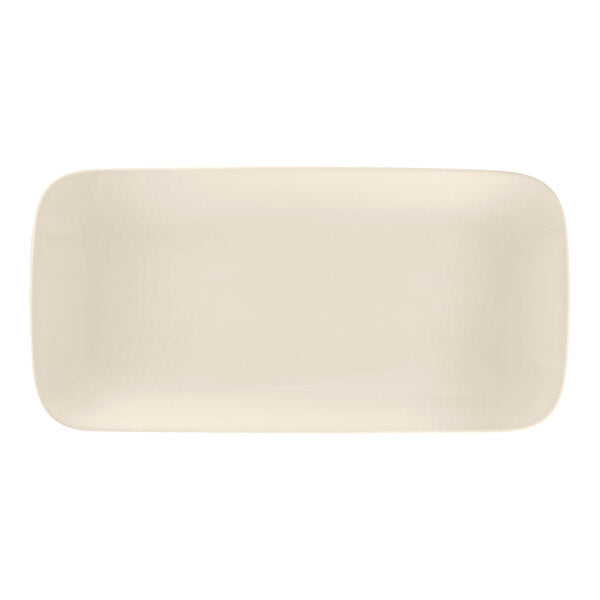 RAK BONE CHINA BRAVURA RECTANGULAR PLATE IVORY, DIA: 27.7 X 13.9 X 1.6 CM - Mabrook Hotel Supplies