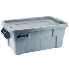 RUBBERMAID BRUTE TOTE WITH COVER 53 L, GREY, FG9S3000GRAY, DIA70X44.1X27.1CM. - Mabrook Hotel Supplies