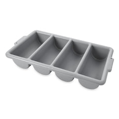 RUBBERMAID COMMERCIAL PRODUCTS 4-COMPARTMENT PLASTIC CUTLERY BIN, 2LB CAPACITY, GRAY, SUPPLIES FOR RESTAURANT/ KITCHEN USE. - Mabrook Hotel Supplies
