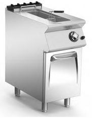 مقلاة غاز ذات خزان واحد سعة 15 لترًا.