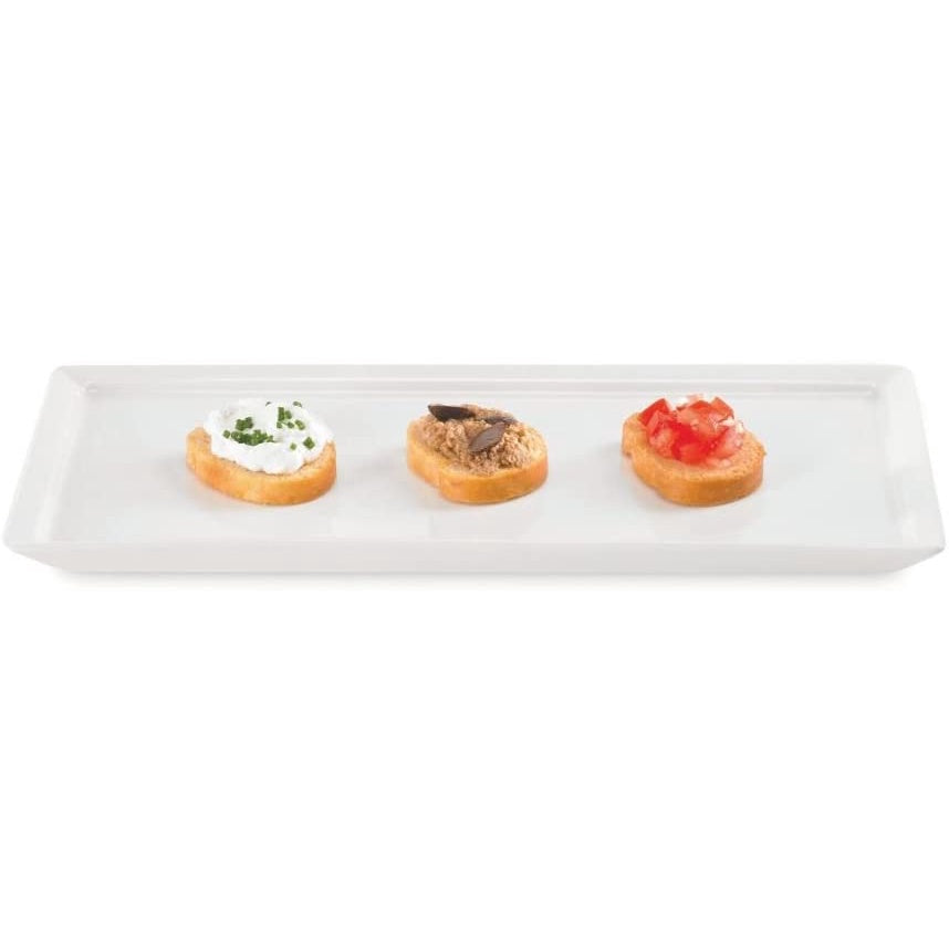 RAK SPICE WASABI RECTANGULAR PLATE WHITE, DIM: 28.2X14.2X1.6 CM - Mabrook Hotel Supplies