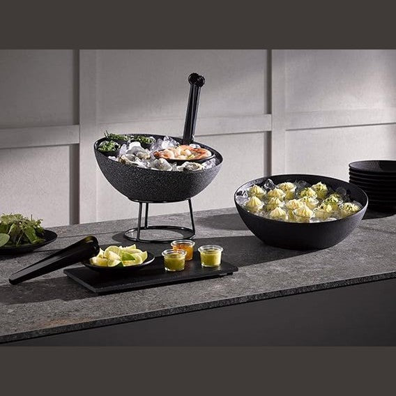 APS FROSTFIRE BOWL ALUMINIUM NON-STICK COATING, 3 L, BLACK - Mabrook Hotel Supplies