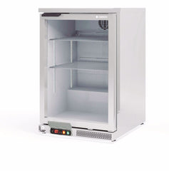 1 Hinged Door Stainless Steel Back Bar Display Cooler with 2 Shelves. - Mabrook Hotel Supplies