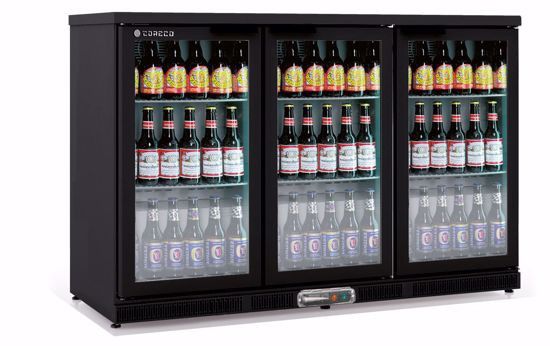 3 DOORS BACK-BAR DISPLAY COOLER WITH 2 SHELVES - Mabrook Hotel Supplies