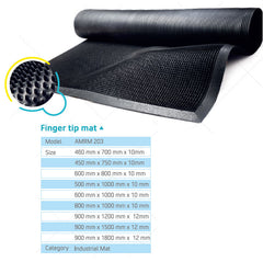 FINGER TIP PIN MAT 50CM x 100CM - COLOR: BLACK - Mabrook Hotel Supplies
