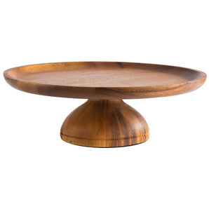APS ROUND ACACIA CAKE STAND, WOOD, 24x8 CM