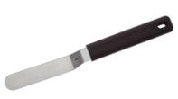 PLATING SPATULA WITH BLACK HANDLE 90 MM X 20 MM