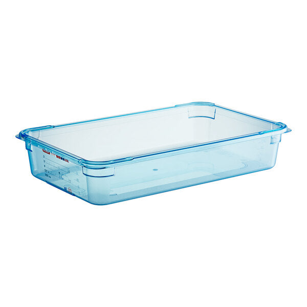 ARAVEN 07827 FULL SIZE BLUE ABS PLASTIC FOOD PAN - 4" DEEP - Mabrook Hotel Supplies