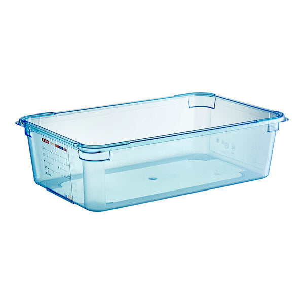 ARAVEN 07828 FULL SIZE BLUE ABS PLASTIC FOOD PAN - 6" DEEP
