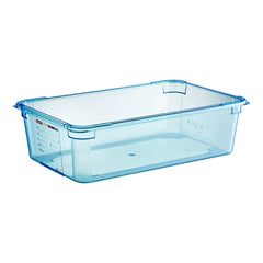 ARAVEN 07828 FULL SIZE BLUE ABS PLASTIC FOOD PAN - 6" DEEP
