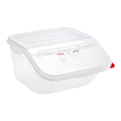 ARAVEN 09145 COLORCLIP 4 GALLON / 64 CUP POLYPROPYLENE LIGHT-DUTY SHELF INGREDIENT BIN