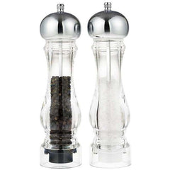 BISETTI SALT MILL ACRYLIC RED LAQUERED AND TOP CHROME PLATING  + KNOB CHROME PLATING - Mabrook Hotel Supplies