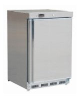 1 Solid Door Under Counter Refrigerator with Front 2 Feet and Back with 2 wheels. - Mabrook Hotel Supplies